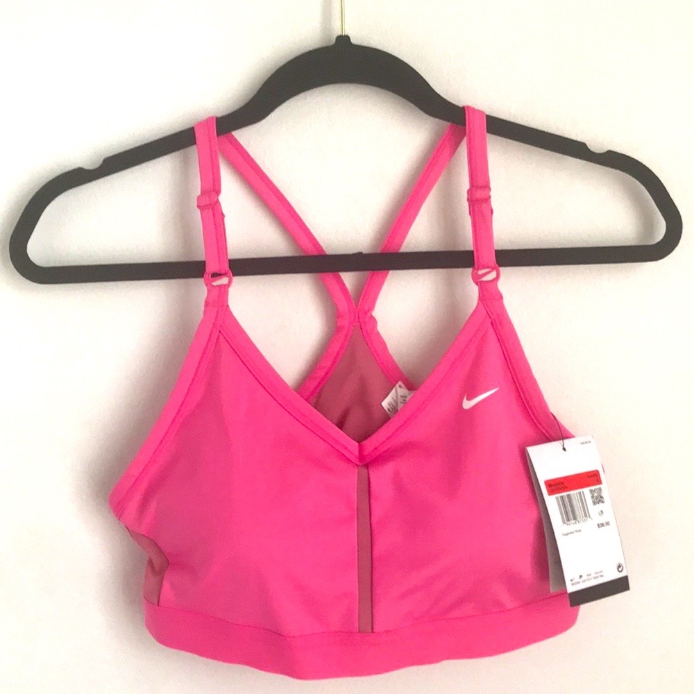 NWT Nike Indy Bra in Pinksicle/White Logo